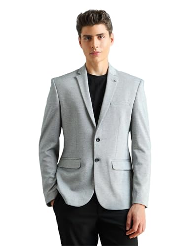 Image of Arrow Men's Zero Calorie Slim Fit Textured Blazer