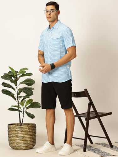Image of Thomas Scott Men's | Printed | Half Sleeve | Regular Fit | Rayon | Spread Collar | Casual Shirt
