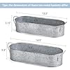 Mkono Metal Storage Basket for Toilet Tank Top Bathroom Decor, Galvanized Tray with Handle for Shelves, Farmhouse Toilet Paper Holder Organizing Bin Box for Countertop Living Room, Set of 2, Silver