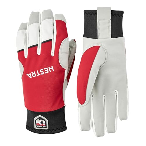 Hestra XC Tracker 5-Finger Glove, Waterproof, Windproof Cross Country Ski Gloves for Winter Sports & Nordic Training - Red - 8