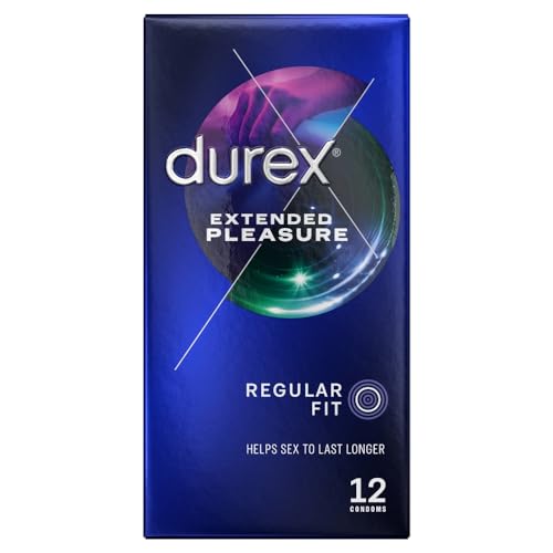 Durex Extended Pleasure Condoms, 2 x Pack of 12 Condom, 24 Condoms (Packaging May Vary)