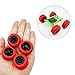 10PCS Toy Car Wheel 33mm RC Car Rubber Tire Wheel with 5PCS Shaft Round Rod Axles for RC Car Truck Robot DIY Model Toy Wheel Parts (2x33mm Red)
