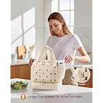 LOVEVOOK Insulated Lunch Bags for Women, Double Deck Pink Lunch Box - Image 2