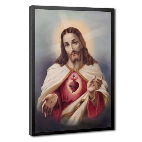 Sacré-Cœur de Jésus sur toile pour créer un coin prière au salon