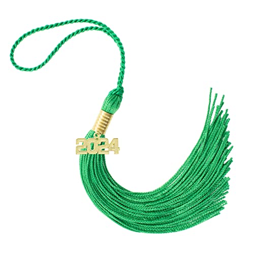 Tassel Depot 2024 Kelly Graduation Tassel - Every School Color Available - Made in USA