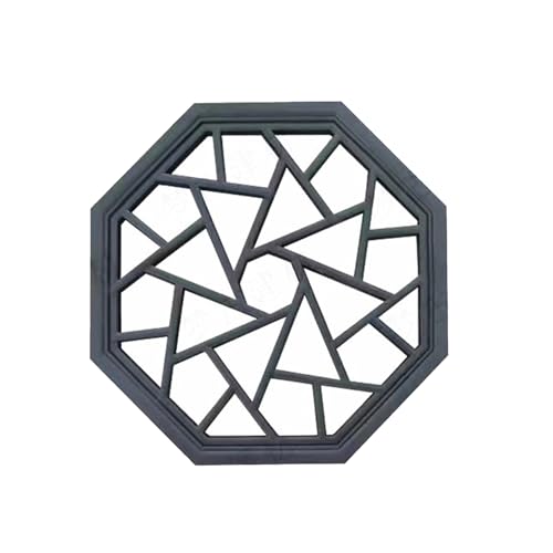 LVLDAWA Chinese Retro Wall Decor, Outdoor Hollows Wall Decor Relief Wall-mounted Resin Hanging For Courtyard, Ancient Building(E)