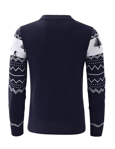 TURETRENDY Vintage Sweater for Men Ugly Christmas Sweater Mens Pullovers Sweater3