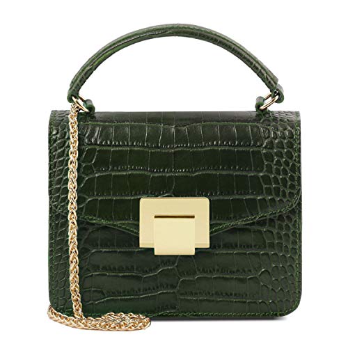 Tuscany Leather TL Bag Mini borsa in pelle effetto cocco - TL141890 (Verde Foresta)