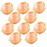 HIAKDOFT 10 piezas Molde para Hacer Bolas de Hielo Reutilizable Molde Esférico para Cubitos Resistente al Frío para Fiestas Bar y Uso Doméstico Color Naranja