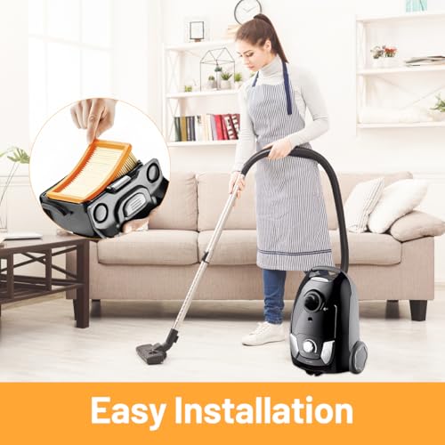 4 Stück Staubsauger Filter für Kärcher Set, für Kärcher WD4/WD5/WD6/MV4/MV5/MV6 Flachfaltenfilter, für Kärcher Mehrzwecksauger Ersatz, Industriesauger, Nass-/Trockensauger