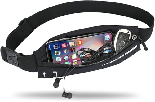 Wawasia Ultra Thin Running Belt For Women And Men Jogging Training Runners Small Bag Equipment Accessories Running Jogging Bicycle Waist Bag Mobile Phone Bracket Travel Gifts For iPhone Samsung