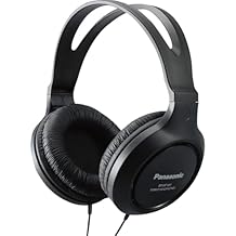 Panasonic Headphones, Lightweight Over the Ear Wired Headphones with Clear Sound and XBS for Extra Bass, Long Cord, 3.5mm Jack for Phones and Laptops RP-HT161-K Black