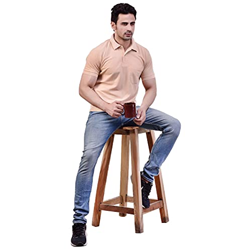 Image of SMAN Men's Polo T-Shirt Regular Fit Half Sleeve Multi Color Combo Pack of 2