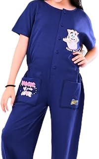 Cotton Zone Adventure Palace Girls - cotton jumpsuit - Vannocat- Dark blue size