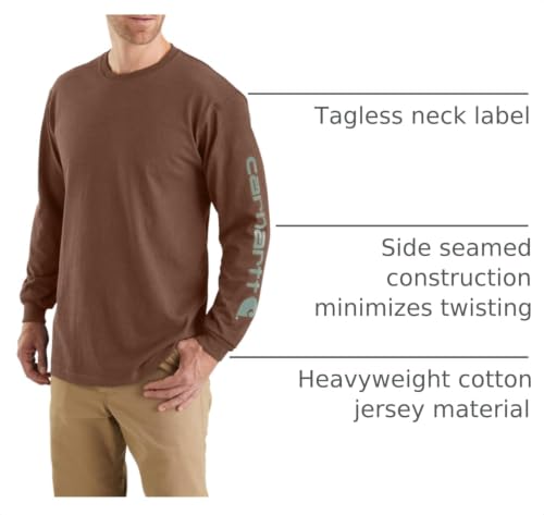 Image of Carhartt Men's Dearborn Loose Long-Sleeve Logo T-Shirt Closeout