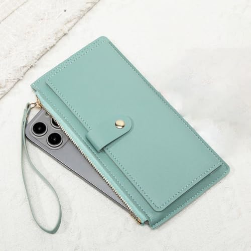 Women's Wallet Long Slim Card Holder Case, Cute Pink Elegant Minimalist Thin Wallet, Zipper Clutch Wallets for Girls Ladies4