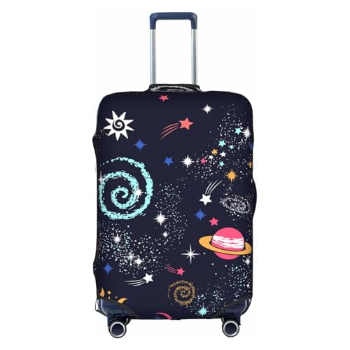 Constellation In Space Galaxy Travel Luggage Cover Elastic Suitcase Protector Washable Baggage Covers For Trunk Case Fits 22-24 Inch Luggage