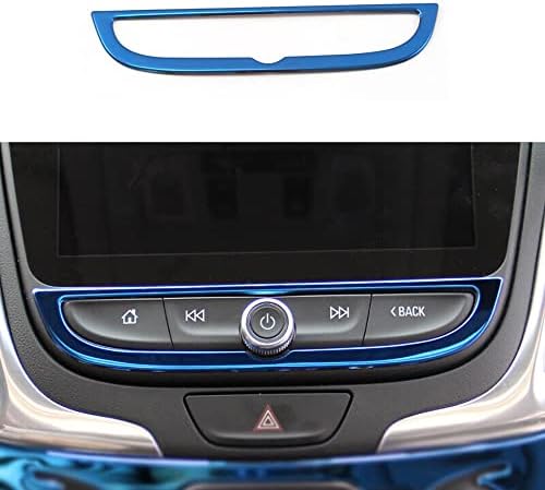 Eridanus Car Accessories GPS Navigation Panel Frame Cover Trim Fit for Chevrolet Equinox 2018-2023 (Blue) Chrome Titanium Stainless Steel 1 PC image 5