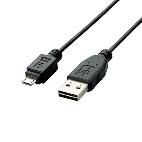 �G���R�� USB�P�[�u�� �ymicroB�z USB2.0 (USB A �I�X to microB �I�X) PlayStation4�Ή� ���o�[�V�u���R�l�N�^ 1m �u���b�N U2C-DAMB10BK