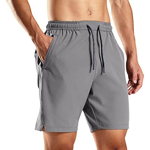 Haimont 7’’ Running Shorts for Men Dry Fit Lightweight Athletic Gym Active Shorts with Zipper Pockets, Moisture Wicking Cover