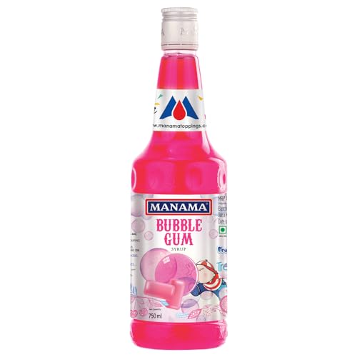Image of Manama Bubble Gum Syrup | Mixer for Mocktails, Cocktails, Drinks, Juices, Beverages | Non Alcoholic Mix 750ML Bottle