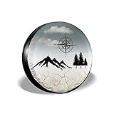 ZUBEHÖR FÜR DIE REIFENABDECKUNG: Mit Nylonseil und Schnalle befestigt, einstellbare Größe, einfach zu installieren und zu entfernen, kein Werkzeug erforderlich.