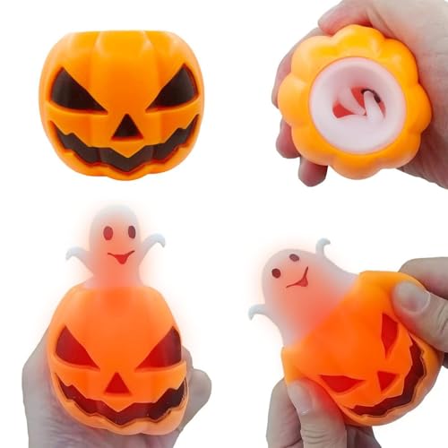 Bola De Estrés De Halloween - Bola De Estrés De Calabaza | Bolas Antiestrés Para Adultos | Bola De Estrés De Calabaza De Halloween | Juguetes Espongiosos Fantasmas De Halloween Bolas De Prensa | Jou