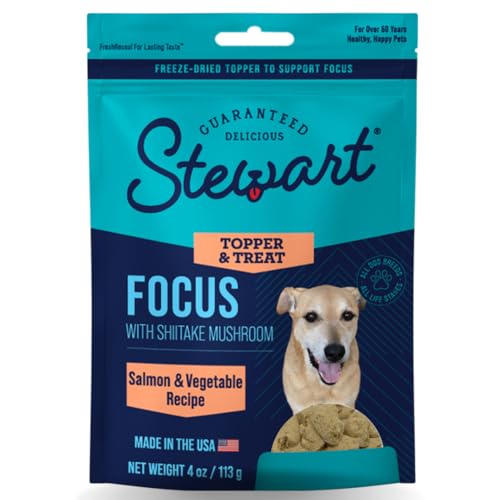 Stewart Freeze Dried Dog Food Topper, Focus, Salmon and Vegetable