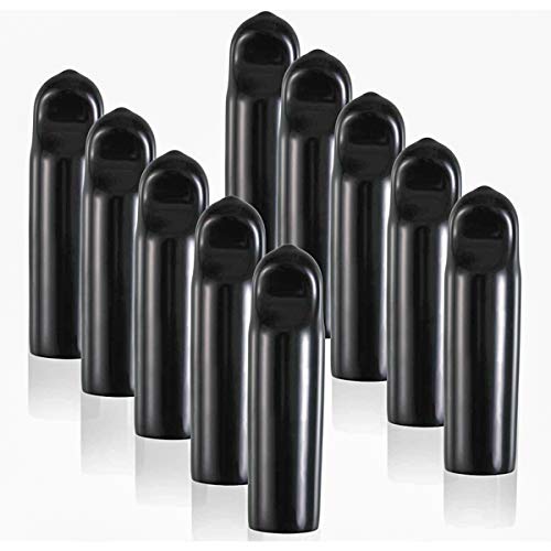 Techson 10 piezas de tapa para grifo de cerveza, grifo sanitario para cerveza de barril de goma, color negro