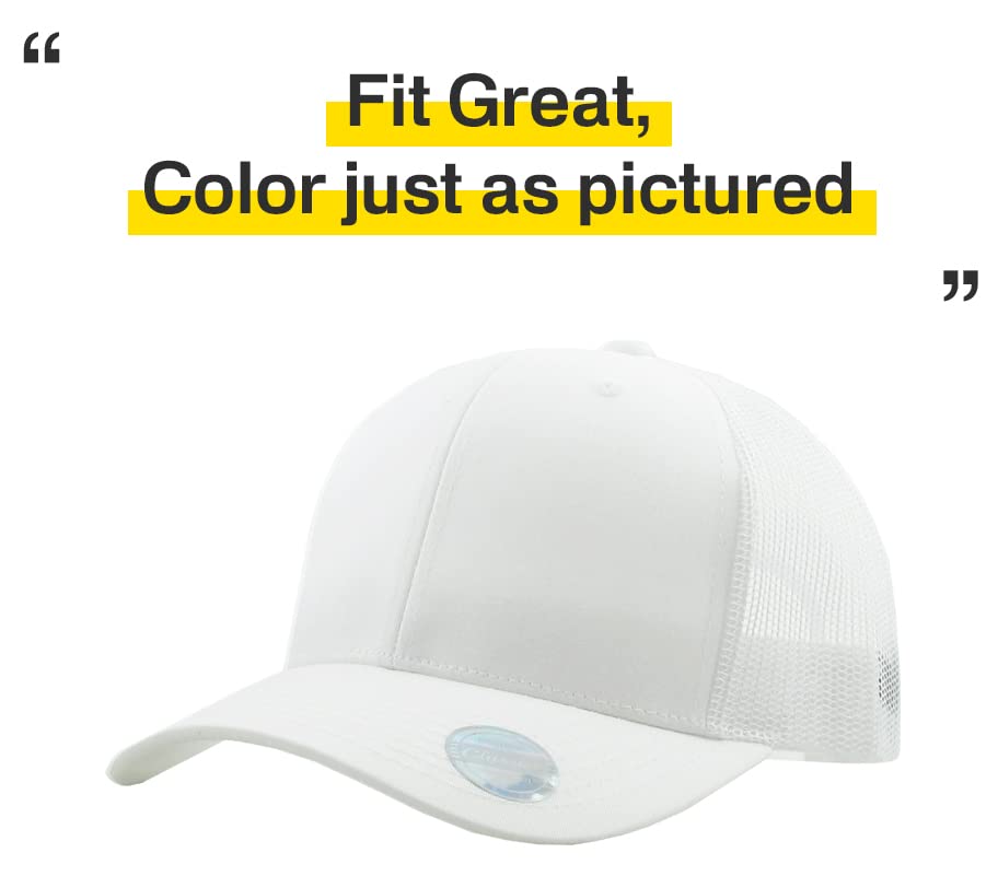 Image of Classic 6 Panel Cotton Twill Mesh Trucker Cap Hat Adjustable Snapback Hat