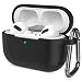 Produktbild ProCase Hülle Case für AirPods Pro 2019 3rd Gerneration Etui Tragetasche stoßfest Kratzfest Weicher Silikon Box Schutzhülle mit Schlüsselbund für AirPods Pro 2019 Schwarz