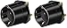 Produktbild Brennenstuhl 2 Stück Reisestecker Adapter, Steckdosenadapter Reise (Für: England Steckdose und Euro Stecker) Farbe: schwarz
