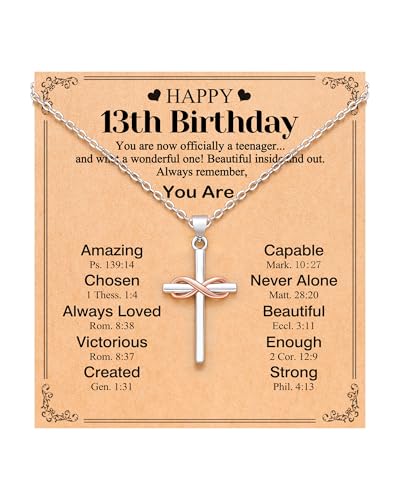 UPROMI 13 Year Old Girl Gifts Happy 13th Birthday Decorations Gifts for 13 Year Old Teen Teenage Girls Trendy Stuff Necklace Cool Best Presents