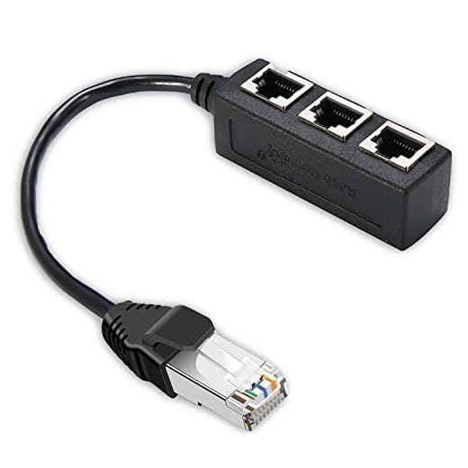 RJ45 Ethernet Splitter Cable, Sartyee RJ45 Y Splitter Adapter 1 to 3 Port Ethernet Switch Adapter Cable for CAT 5/CAT 6 LAN Ethernet Socket Connector Adapter Cat5 Cat6 Cable - ONE at A TIME