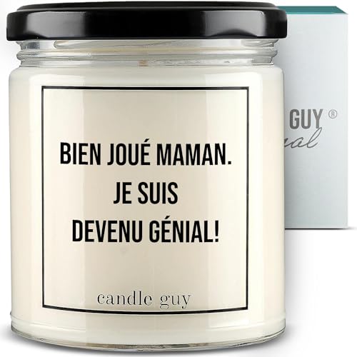 Bougie parfumée 100 % cire de soja naturelle fait main candle guy 70h