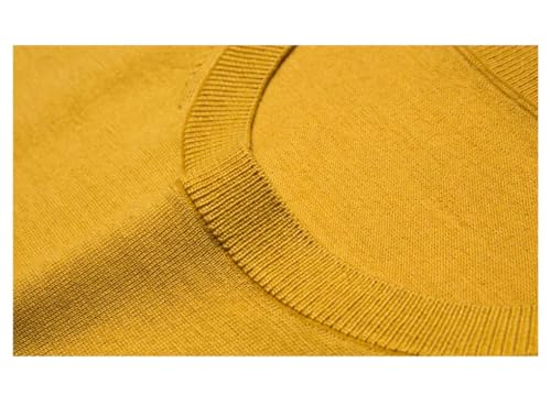 Men's Knit Crewneck Sweaters, Wool Thin Long Sleeve Solid Pullovers3