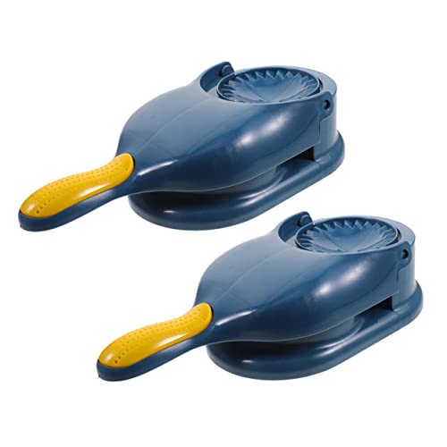 Mikinona 2pcs Manual Dough Presser Dumpling Maker Wrapper for Kitchen Make Dumpling Skin Easy to Use Clean