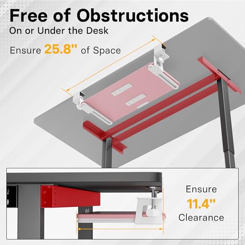 Image of BONTEC Under Desk Keyboard Tray, Pull-Out Keyboard & Mouse Platform