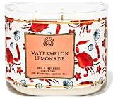 Bath & Body Works, White Barn 3-Wick Candle w/Essential Oils - 14.5 oz - 2022 Spring Scents! (Waterm