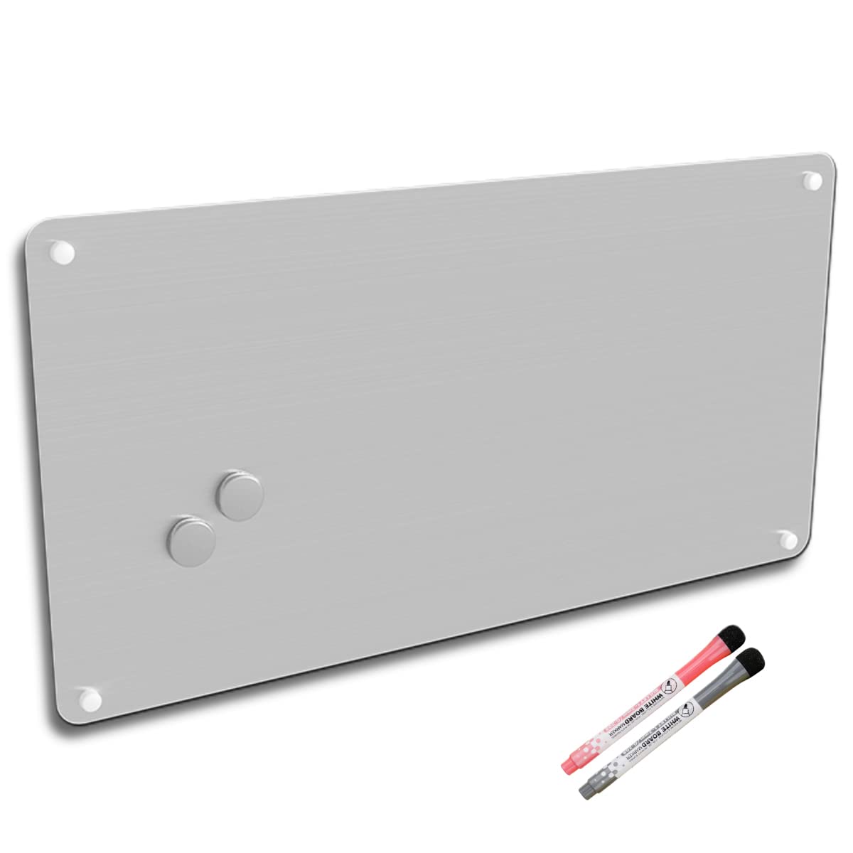 MILLS｜ステンレスシェルフ｜マグネットボード｜マットホワイト仕上げ Amazon | マグネットボード シルバー 58㎝×30㎝ ヘアライン仕上げ