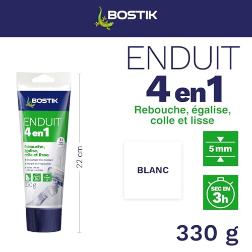 Enduit mural blanc intérieur extérieur BOSTIK pour rénover la maison