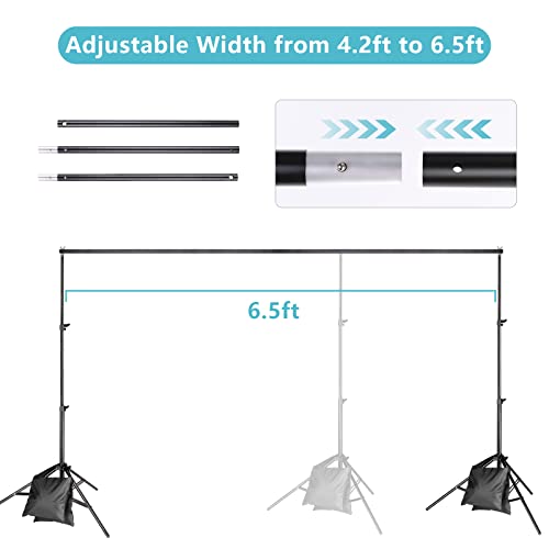 Backdrop Stand, 6.5 X 6.5Ft Adjustable Photo Backdrop Stand, Back Drop Banner Stand Support System Kit For Parties, Portrait, Studio Photography, Birthday Party… #TOP4