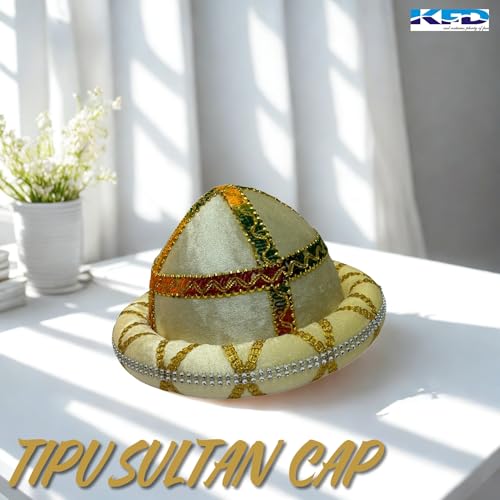 Image of Kaku Fancy Dresses Tipu Sultan Pagdi Traditional Pathani /Afghani Safa for Kids | Historical Fancy Dress Turban for Cultural Events & School Plays - Green