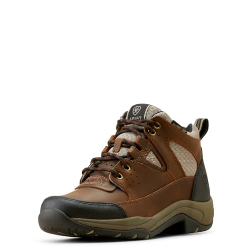 Ariat Women's Terrain VentTEK 360 Boot, Taupe/Distressed Brown, 9