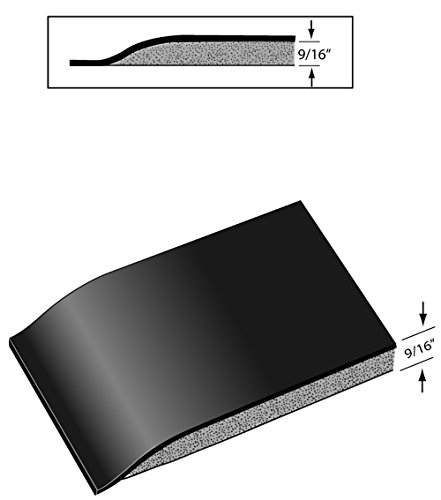 Rhino Mats Hdt24X5 Heavy Duty Top Anti-Fatigue Mat, 2' X 5', 9/16", Vinyl, Black #TOP6