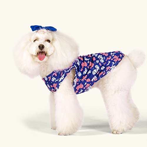 Image of CuteBone Dog Shirts 2-Pack Soft Pet Clothes Breathable Summer Vest for Small Puppy and Stretchy Cat Apparel