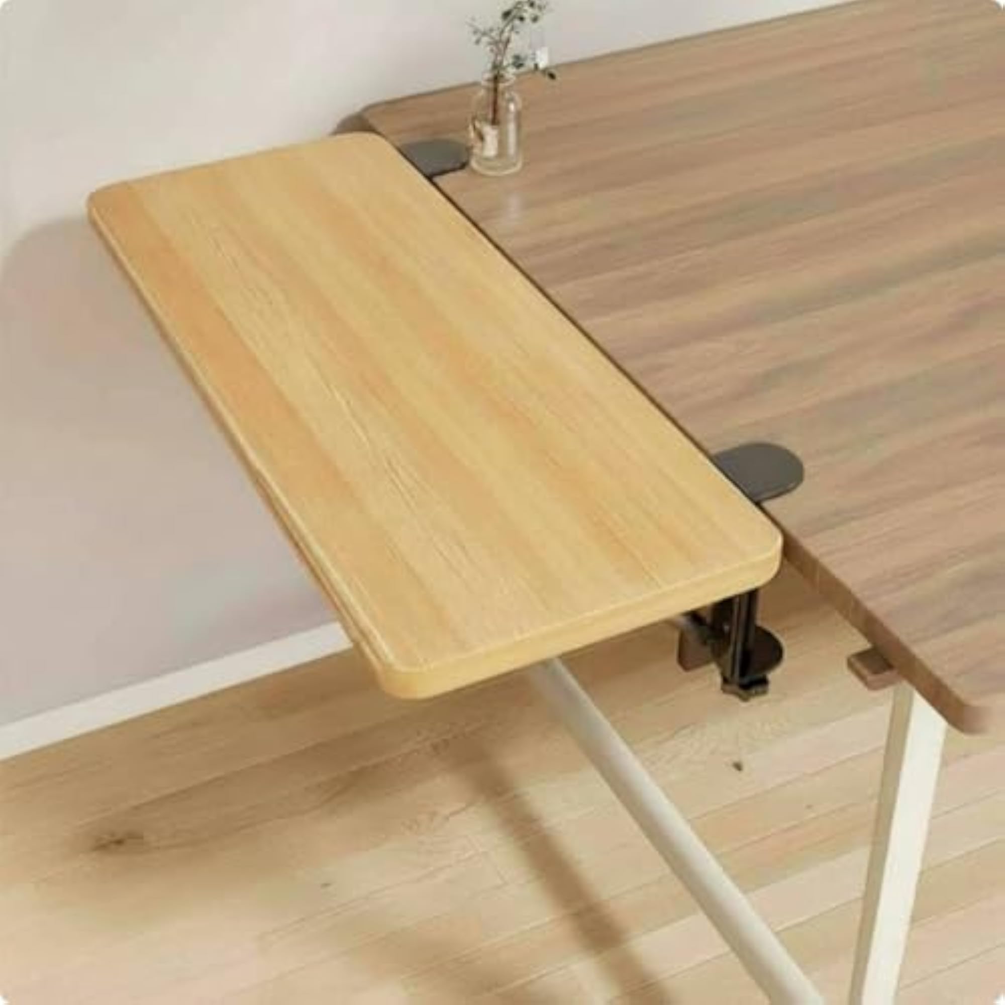 Foldable Desk Extender No Drill Clamp on Wood