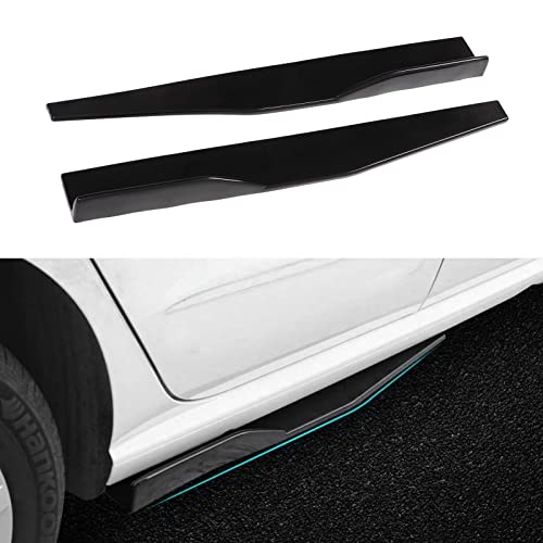 Falda lateral trasera universal en ABS negro resistente para coche, 2 piezas 2