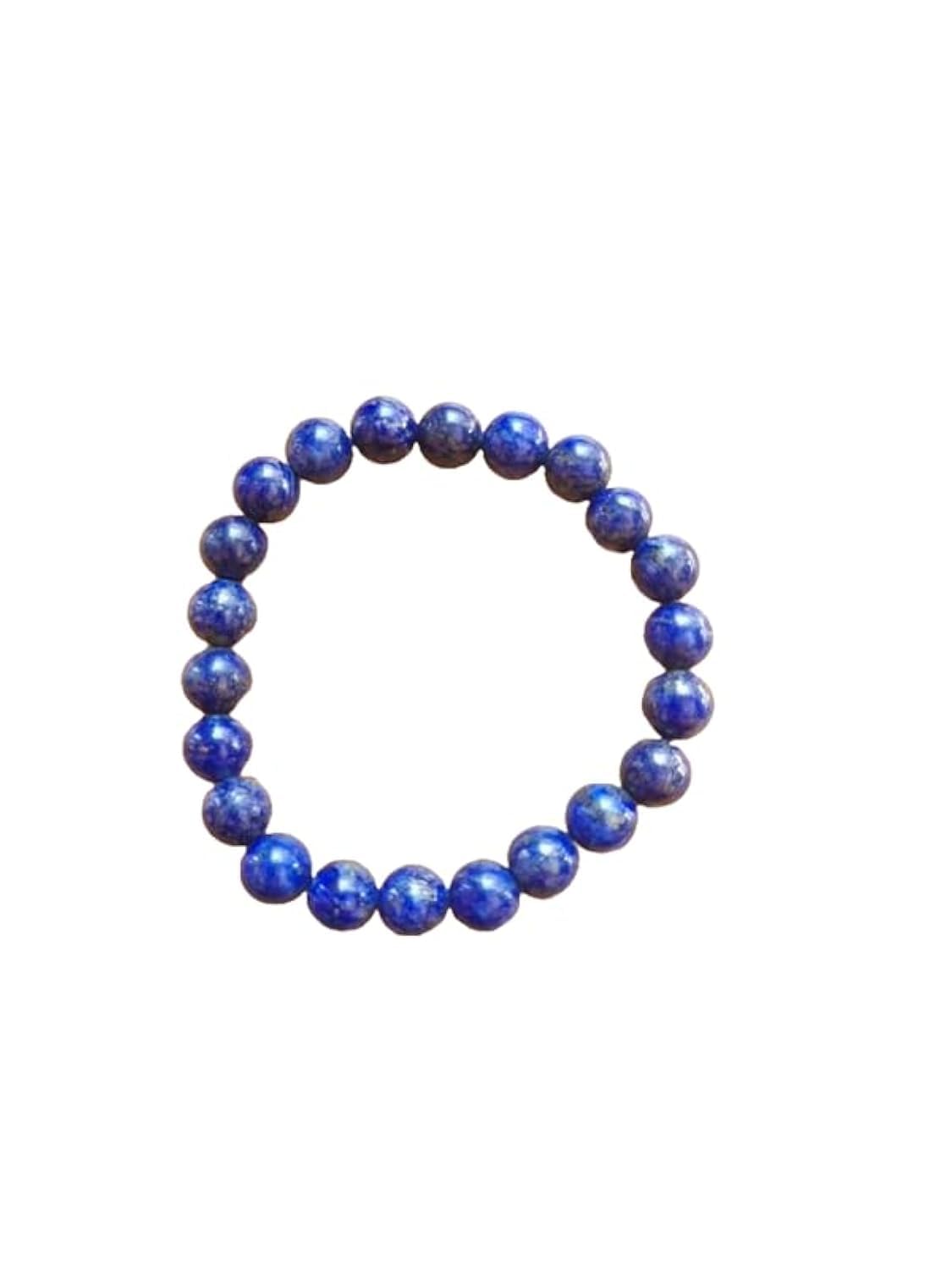 LKBEADS Naturalna bransoletka z koralikami lapis 6 mm rondelle smooth 7 cali półprecyzyjne kamienie koraliki, bransoletka z koralikami, dla mężczyzn i kobiet, uzdrawiająca, kryształowa, rozciągliwa,