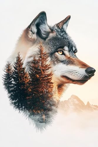 Peinture diamant forêt animal pour la déco de chambre d'enfant